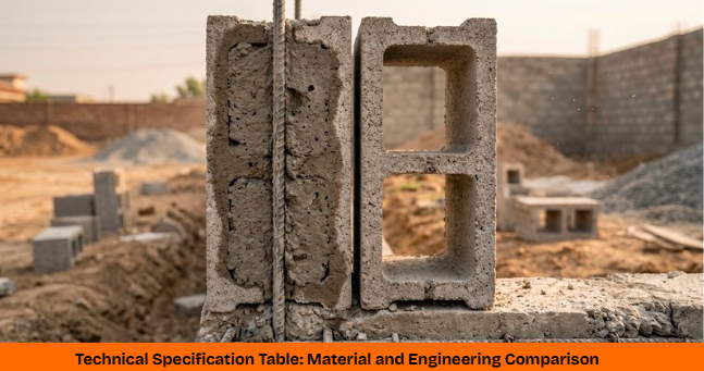 Boundary Wall Construction with Hollow Concrete Blocks in Pakistan