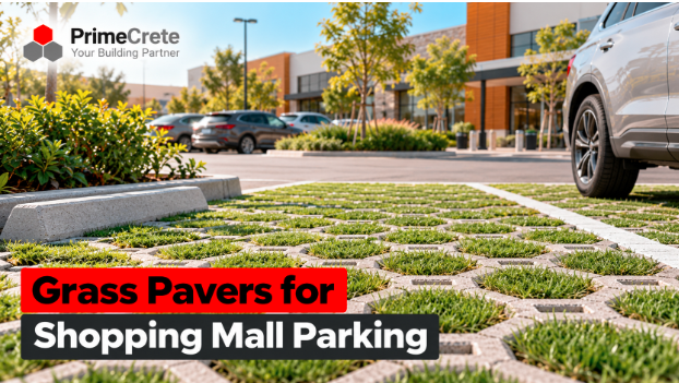 Grass Pavers for Shopping Mall Parking